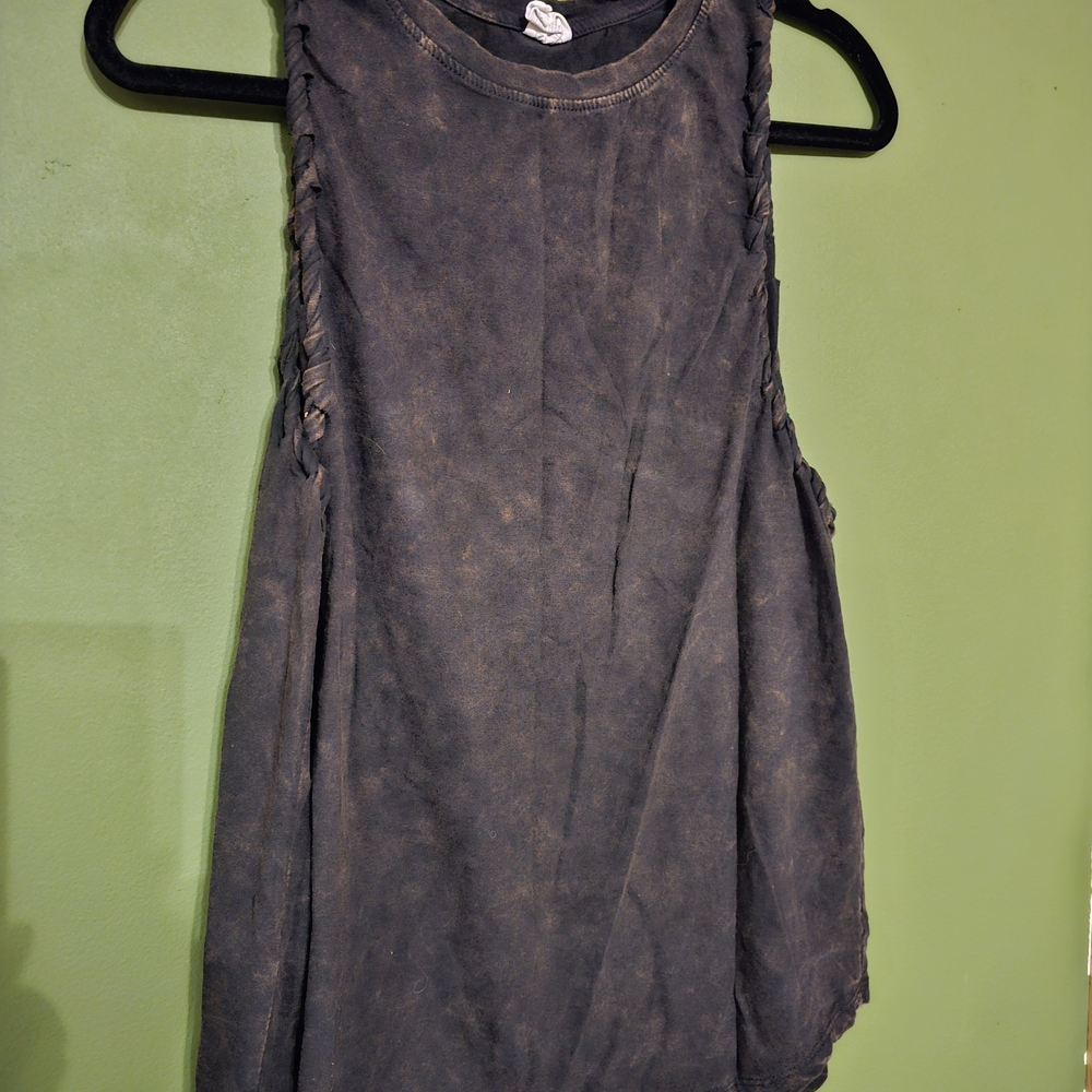 Exist Womens Acid Wash Distressed Tank Top